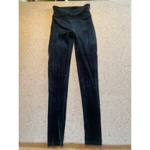Spanx Velvet Leggings Small Black Goth Whimsigoth Glam Holiday